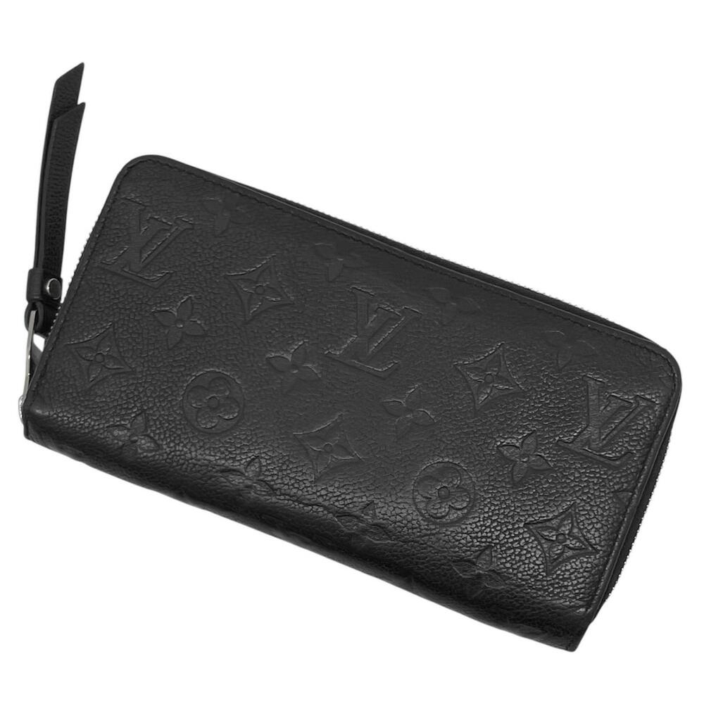 LOUIS VUITTON Monogram Empreinte Zippy Round Zipper Long Wallet Black